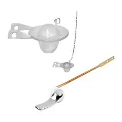GENERICO - Pack Flapper Cadena Acero + Manilla Estanque Varilla Bronce BELUG