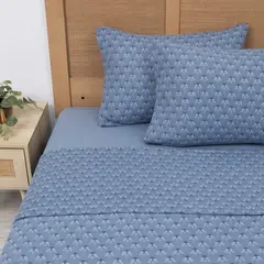 MASHINI - SABANAS DE POLAR ESTAMPADA NUBE 2.5 PLAZAS