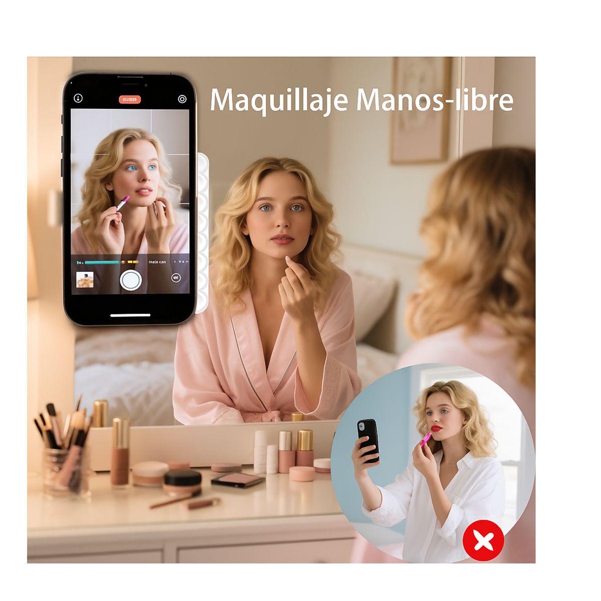 JOIGO - Soporte De Silicona Con Ventosa Doble Para Carcasa / Celular Azul