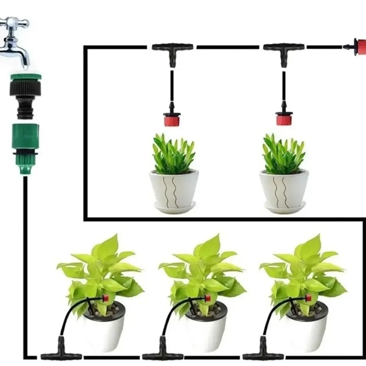 DEWINNER - Kit Manguera Sistema de Goteo por Riego 15 mts