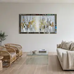 DEKAM DISEÑO - Cuadro Espejado Diseño Aurora pastel 150x80 Cms