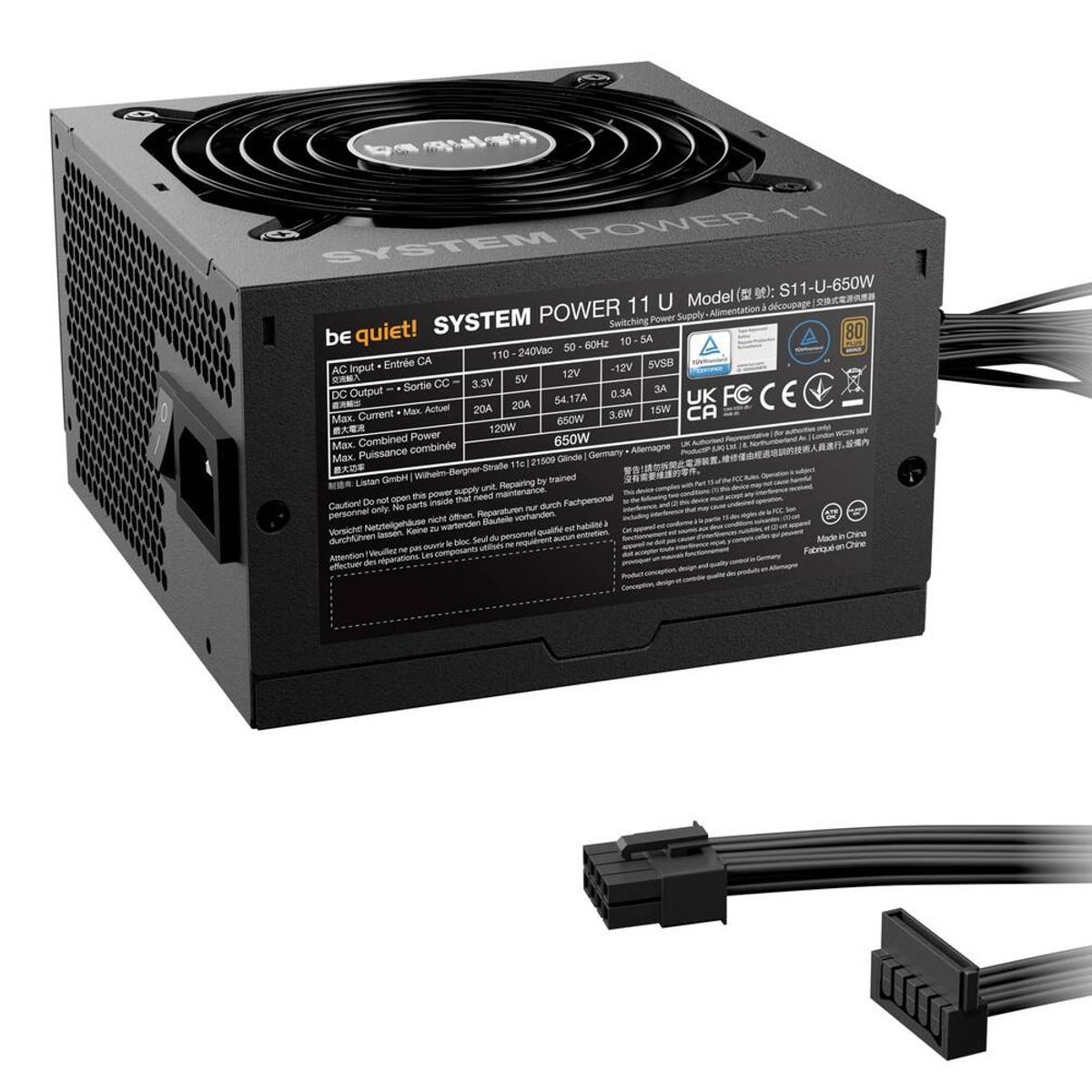 BE QUIET - Fuente de Poder Be Quiet! SYSTEM POWER 11U, 650W, Cables Fijos, 80 Plus Bronze, ATX 3.1, PCIe 5.1