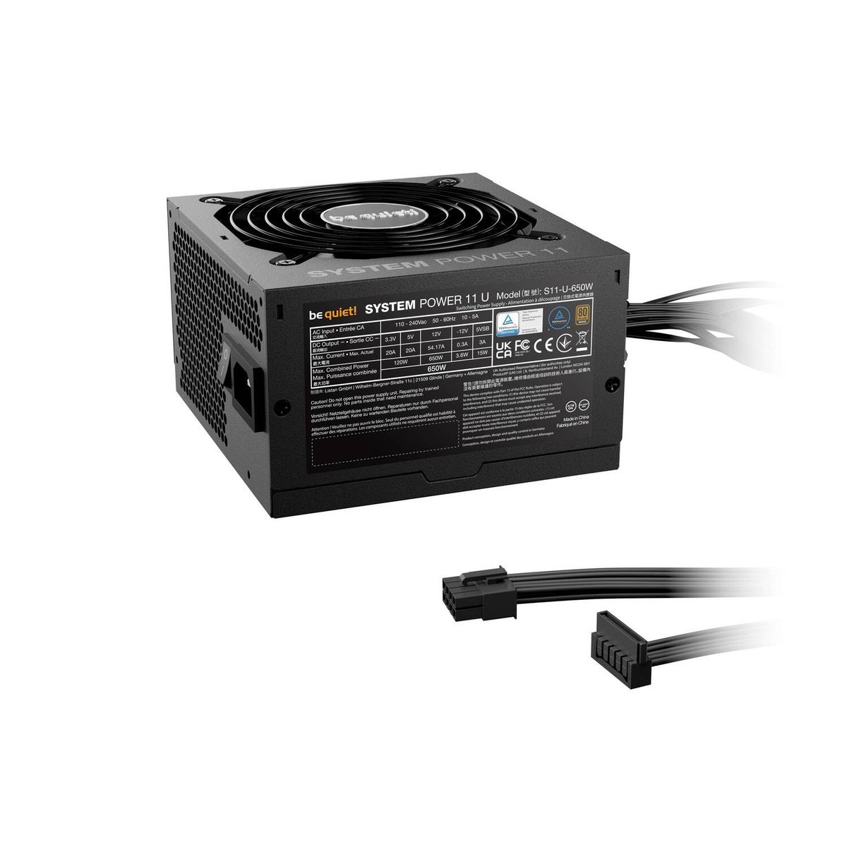 BE QUIET - Fuente de Poder Be Quiet! SYSTEM POWER 11U, 650W, Cables Fijos, 80 Plus Bronze, ATX 3.1, PCIe 5.1