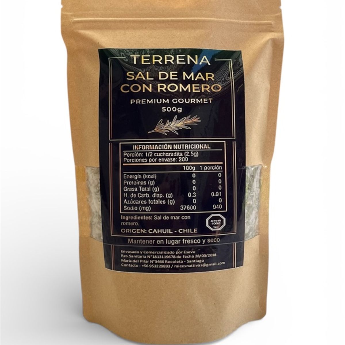GENERICO - Pack de 4 Sal de mar Premium con sabor de 500 gramos