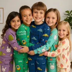 OVEJITA CL - Pack 3 Pijama Sorpresa Conjunto Nina Polar Pantalon y Poleron 12 a 18 meses