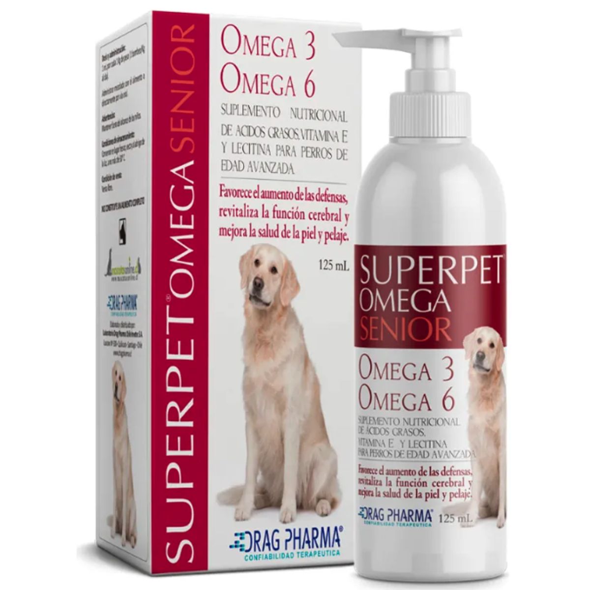 DRAG PHARMA - Superpet Senior Omega 3 Y 6 Para Perros 125 ml