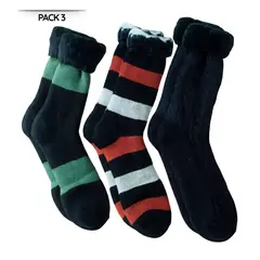 EKOL TACTICA MILITAR - Pack 3 Calcetines Térmicos Chiporro Largos Gruesos De Invierno Surtido