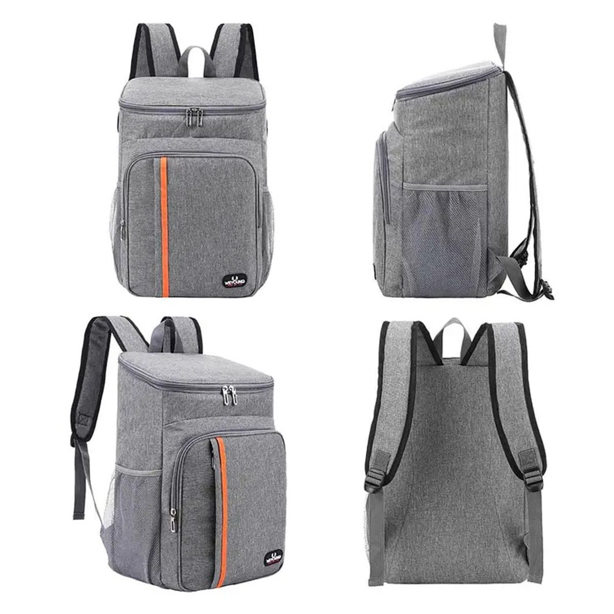 GENERICO - Mochila Térmica Bolsa Grande para Almuerzo de 8 Litros Color Gris