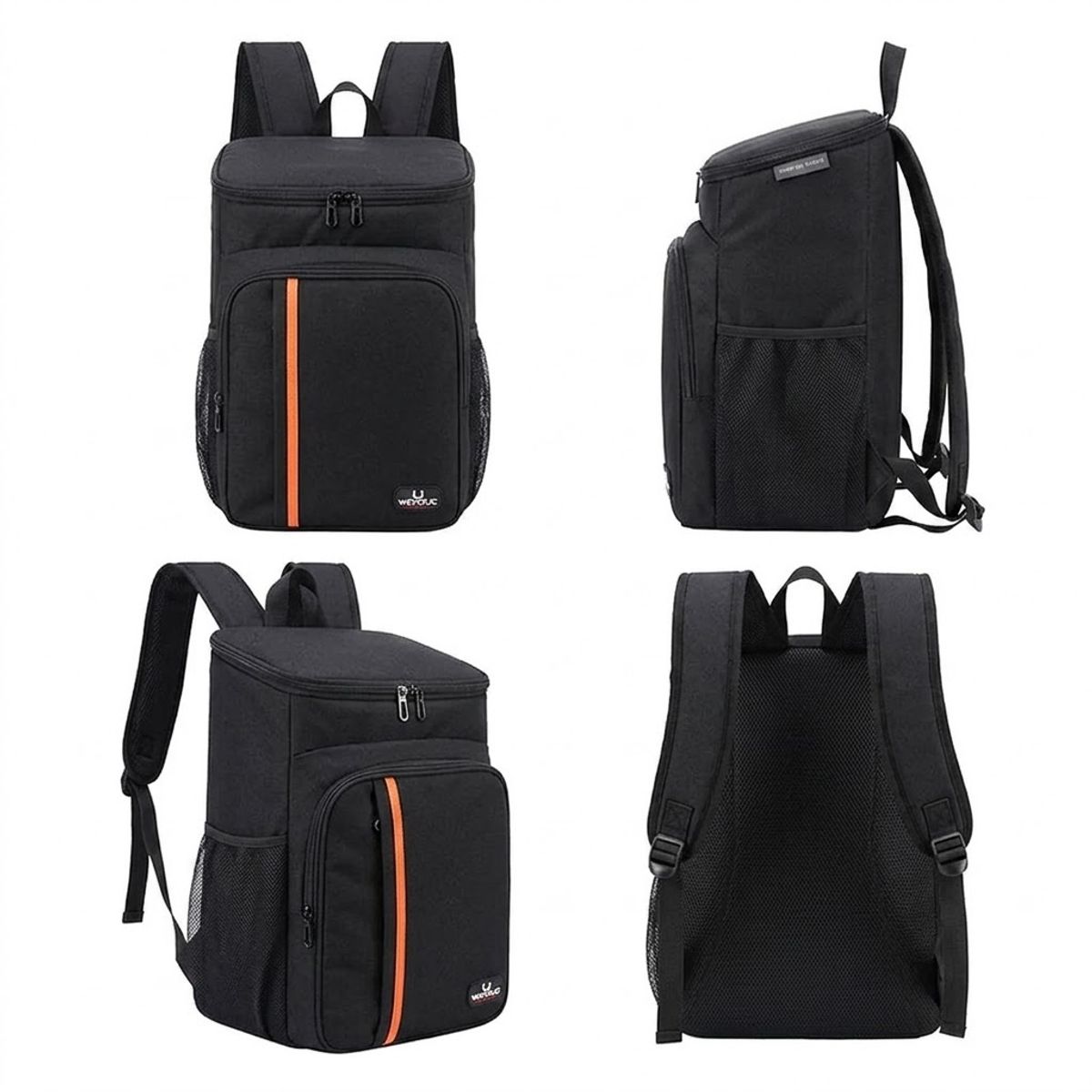 GENERICO - Mochila Térmica Bolsa Grande para Almuerzo de 8 Litros Color Negro