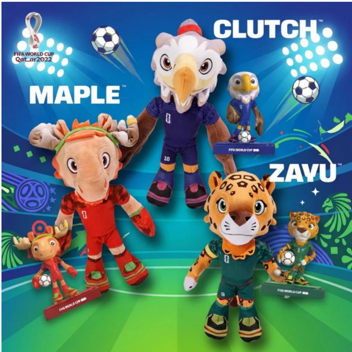 GENERICO - Llavero Peluche Fifa 2026 Mascotas 3 pcs Copa Mundial fifa