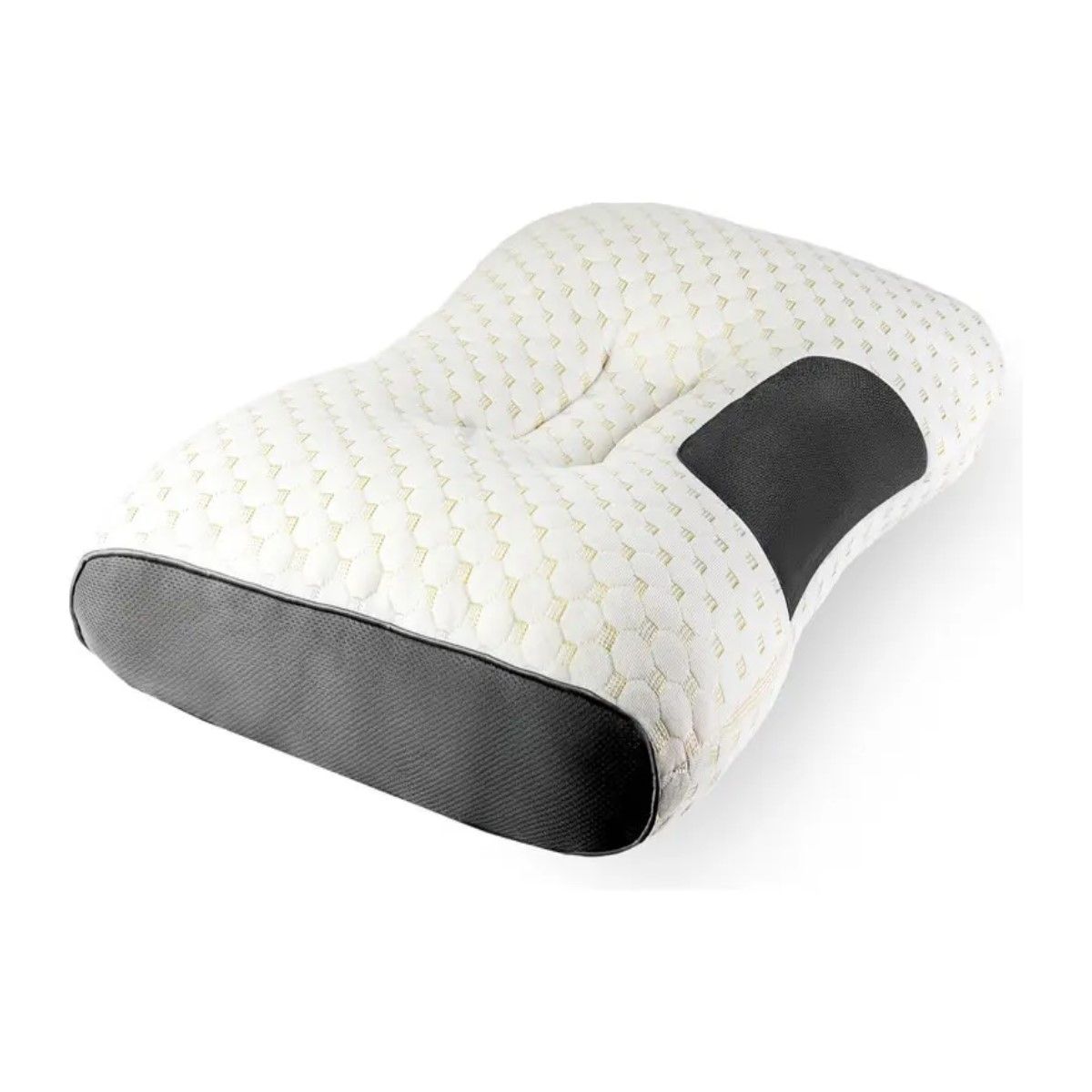 GENERICO - Almohada Cervical Ortopédica Con Soporte Ergonómico Lavable Color Beige BELUG
