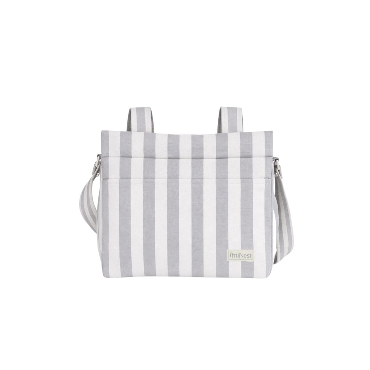 MINEST - Bolso Clásico - Rayas Gris  miNest