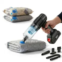 IRM - Bolsas Al Vacio 80X130 Ropa Sabanas Mas Aspiradora Inalambrica Recargable Ahorra Espacio FIGOIMPORT