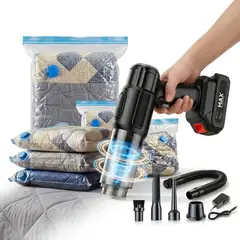 IRM - Bolsas Al Vacio 70x110 Ropa Sabanas Mas Aspiradora Inalambrica Recargable Ahorra Espacio FIGOIMPORT