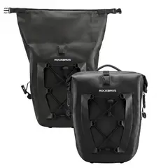 GENERICO - Alforja Bicicleta Rockbros Impermeable Trasera 25L - Negro