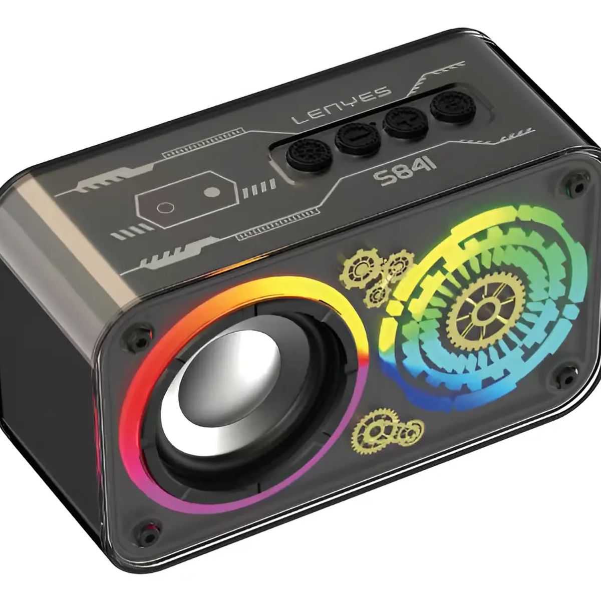 LENYES - PARLANTE BLUETOOTH LENYES S841  POTENTE SONIDO DISEÑO MODERNO Y LUCES RGB ESPECTACULARES