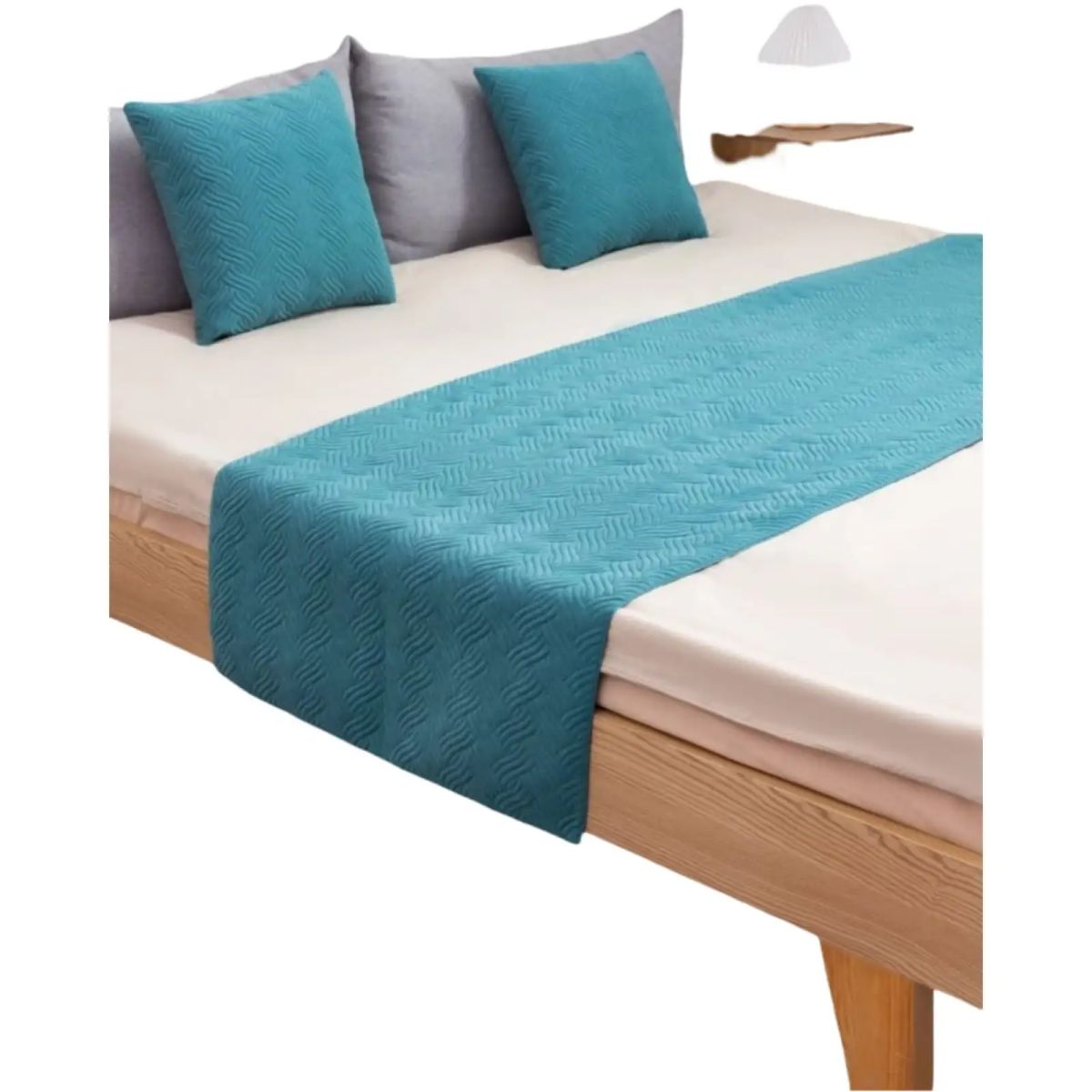 GENERICO - Set Piecera Plush Ultra Suave + 2 Fundas de Cojín 45x45 cm