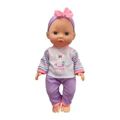 LITTLE DOLPHIE - Muñeca Bebé 29 cm con Mecedora Unicornio y Sonajero