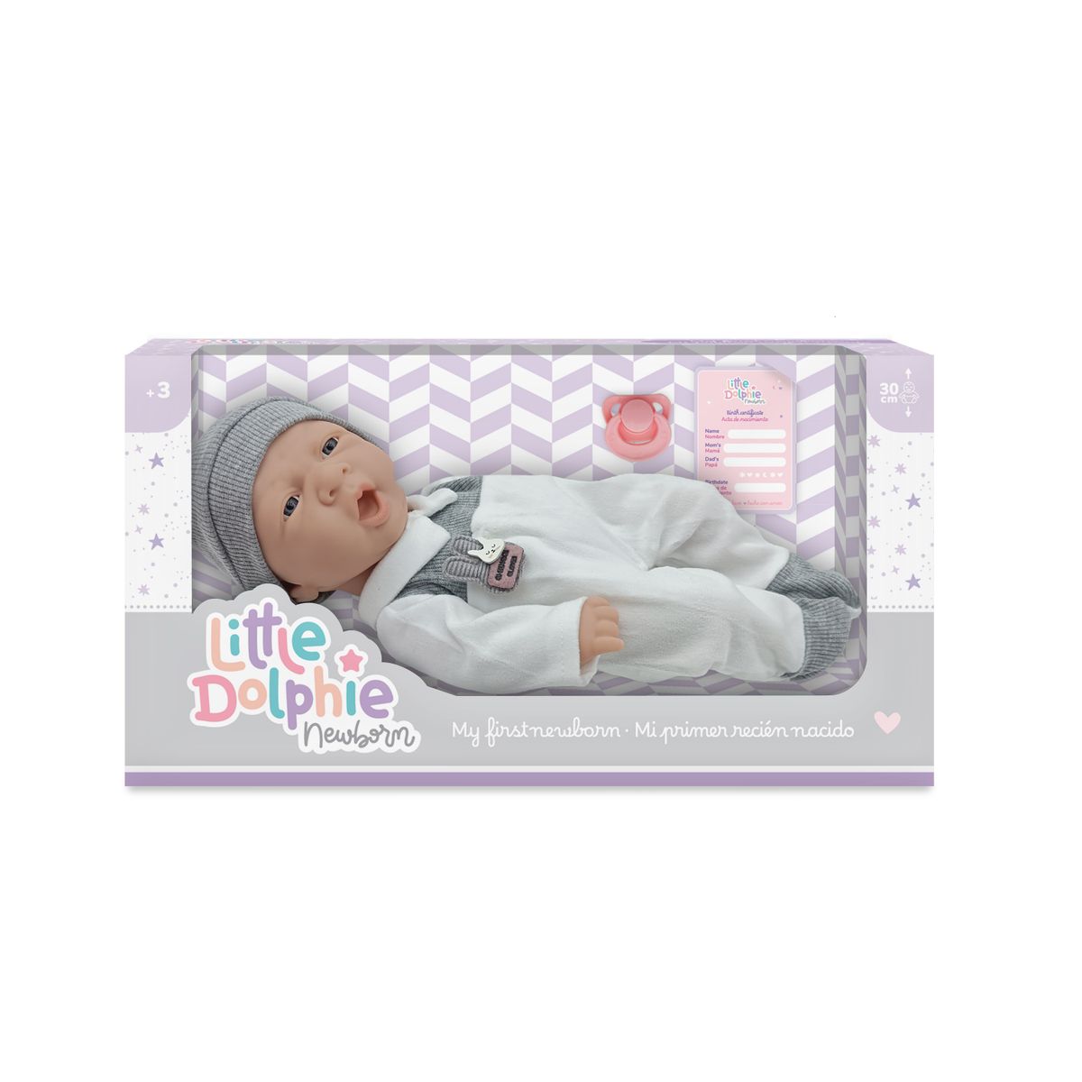 LITTLE DOLPHIE - Muñeca Reborn Recién Nacida 30 cm Realista