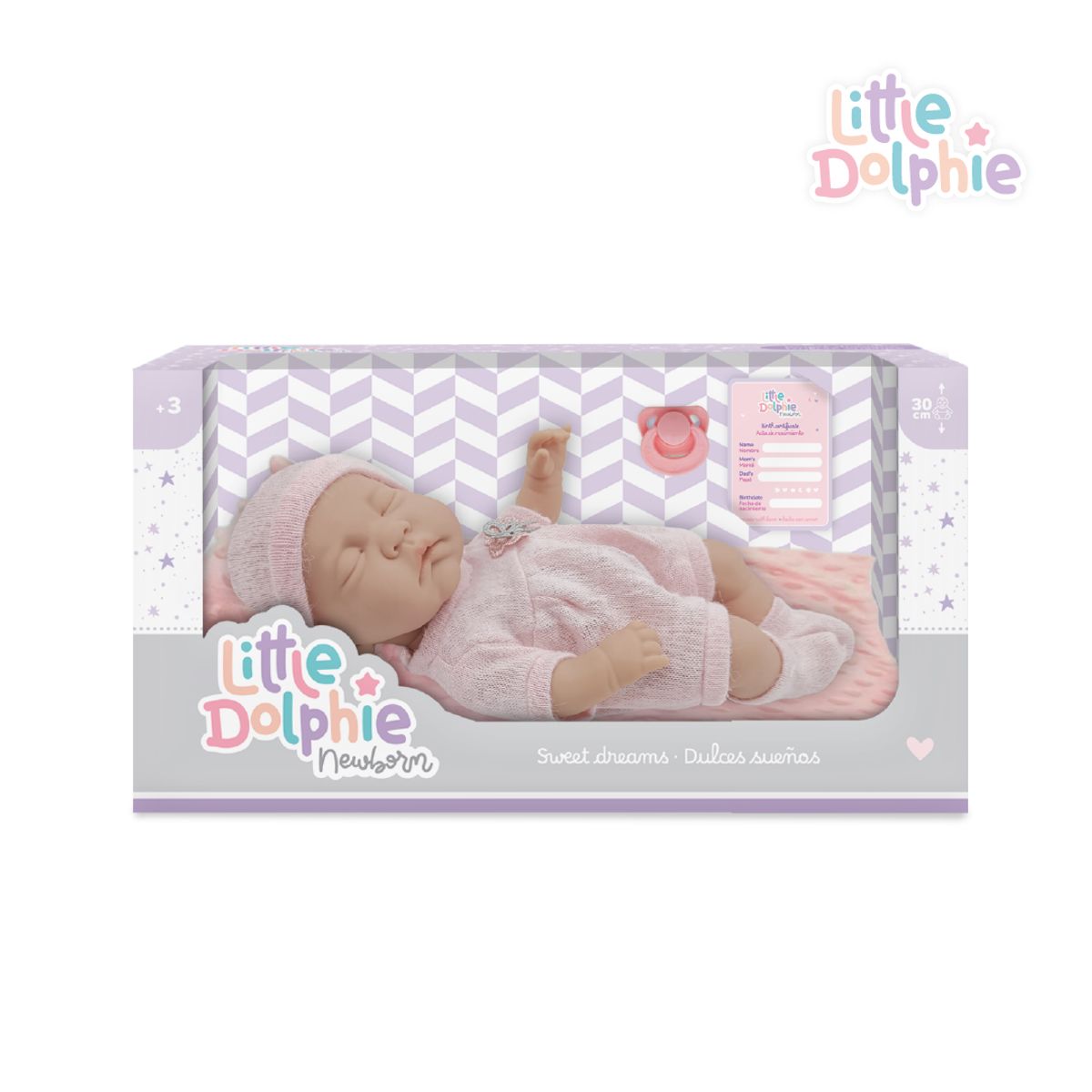 LITTLE DOLPHIE - Muñeca Reborn Recién Nacida 30 cm Realista