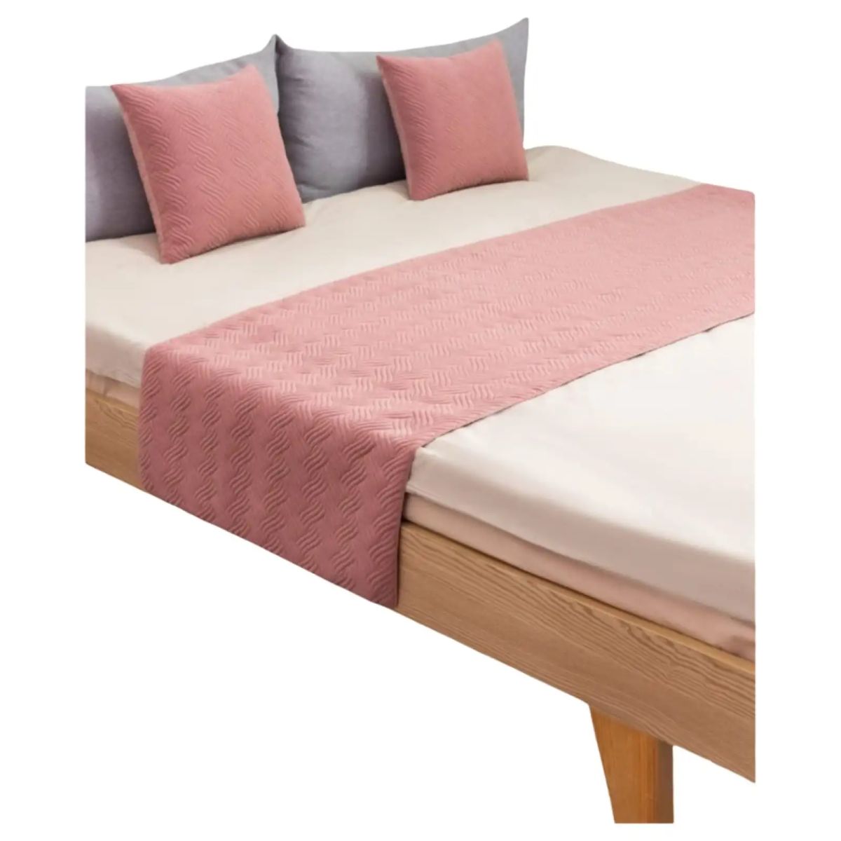 GENERICO - Set Dormitorio Invierno Piecera Peluda Plush + Fundas Cojín