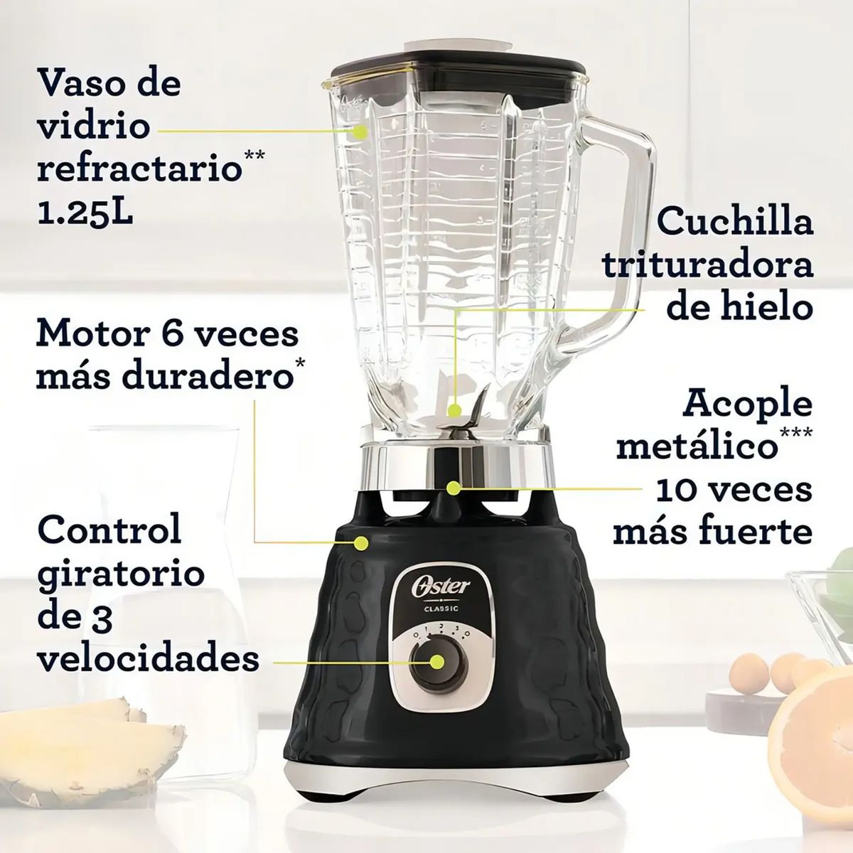 OSTER - Licuadora Oster Clásica Modernizada 700w Blst4655-053 Juguera Potente