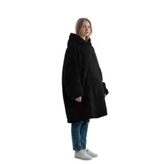 GENERICO - Maxi poleron Hoodie Sherpa chiporro