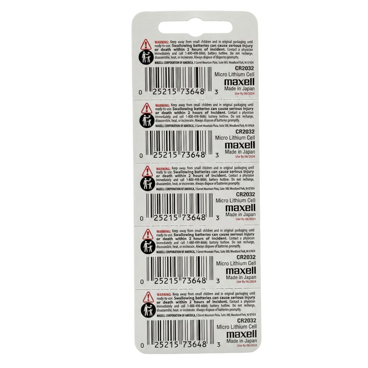 MAXELL - Pack 5 Pilas CR 2032 3v Maxell Tipo Botón Holograma