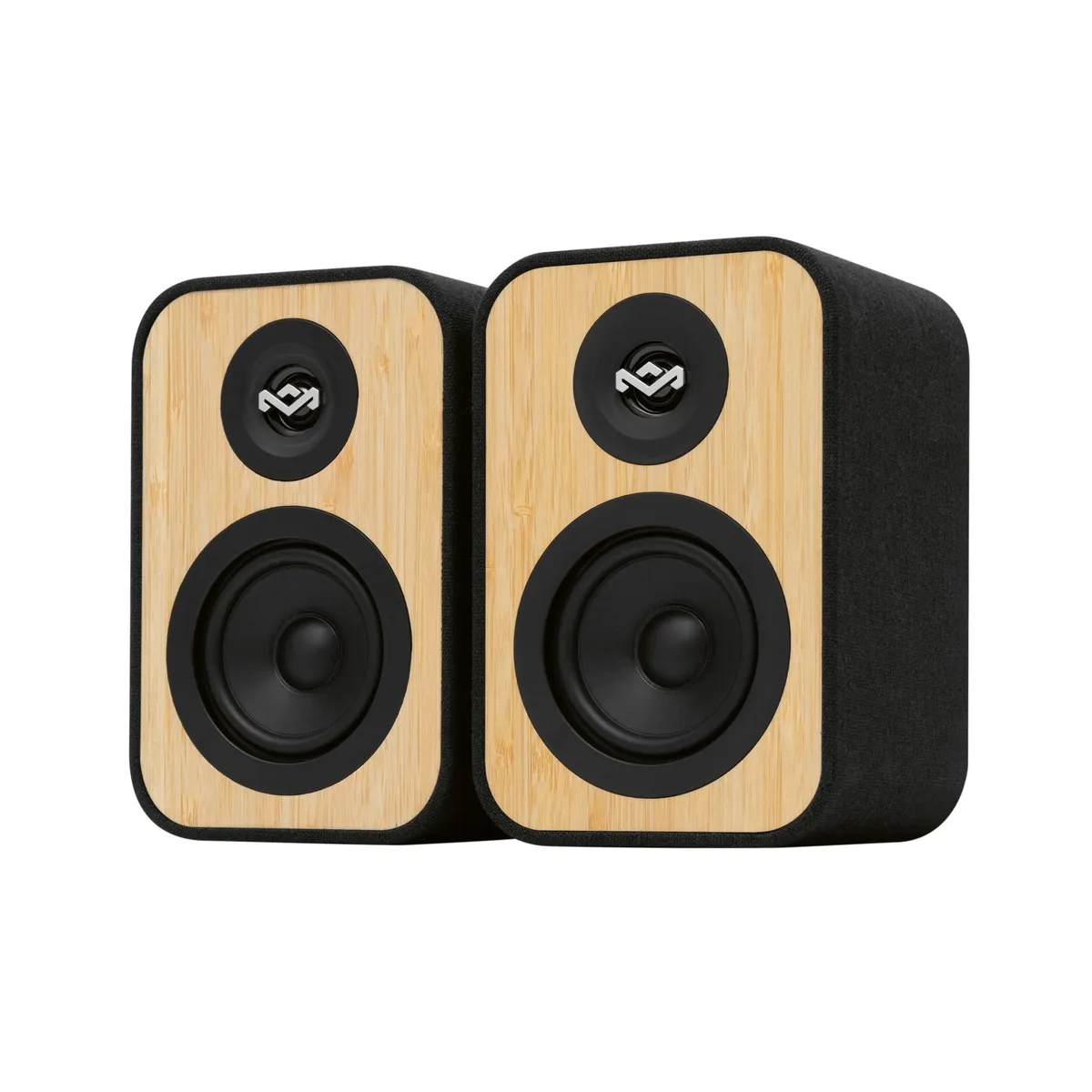 HOUSE OF MARLEY - Parlantes Bluetooth 5.3 Uplift Bookshelf Negros Marley
