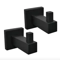 DOER - Pack de 2 percheros Metálicos, Negro