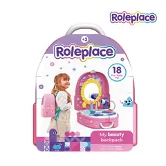 ROLEPLACE - Mochila de Belleza Infantil con Accesorios 18 Piezas