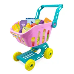 ROLEPLACE - Carrito de Compras Infantil con Accesorios de Supermercado