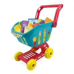 ROLEPLACE - Carrito de Compras Infantil con Accesorios de Supermercado