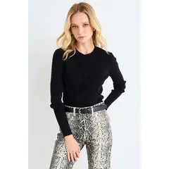 ASH - Polera Tejida Mujer Negro