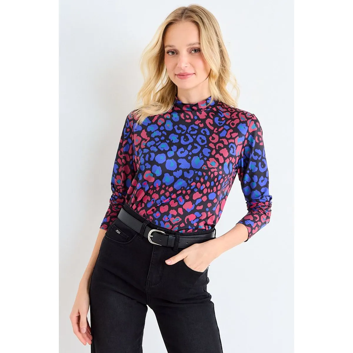 ASH - Polera Fantasia Mujer Negro Estampado Ash