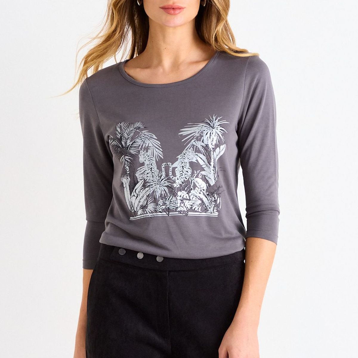 ASH - Polera Focalizada Mujer Gris Ash