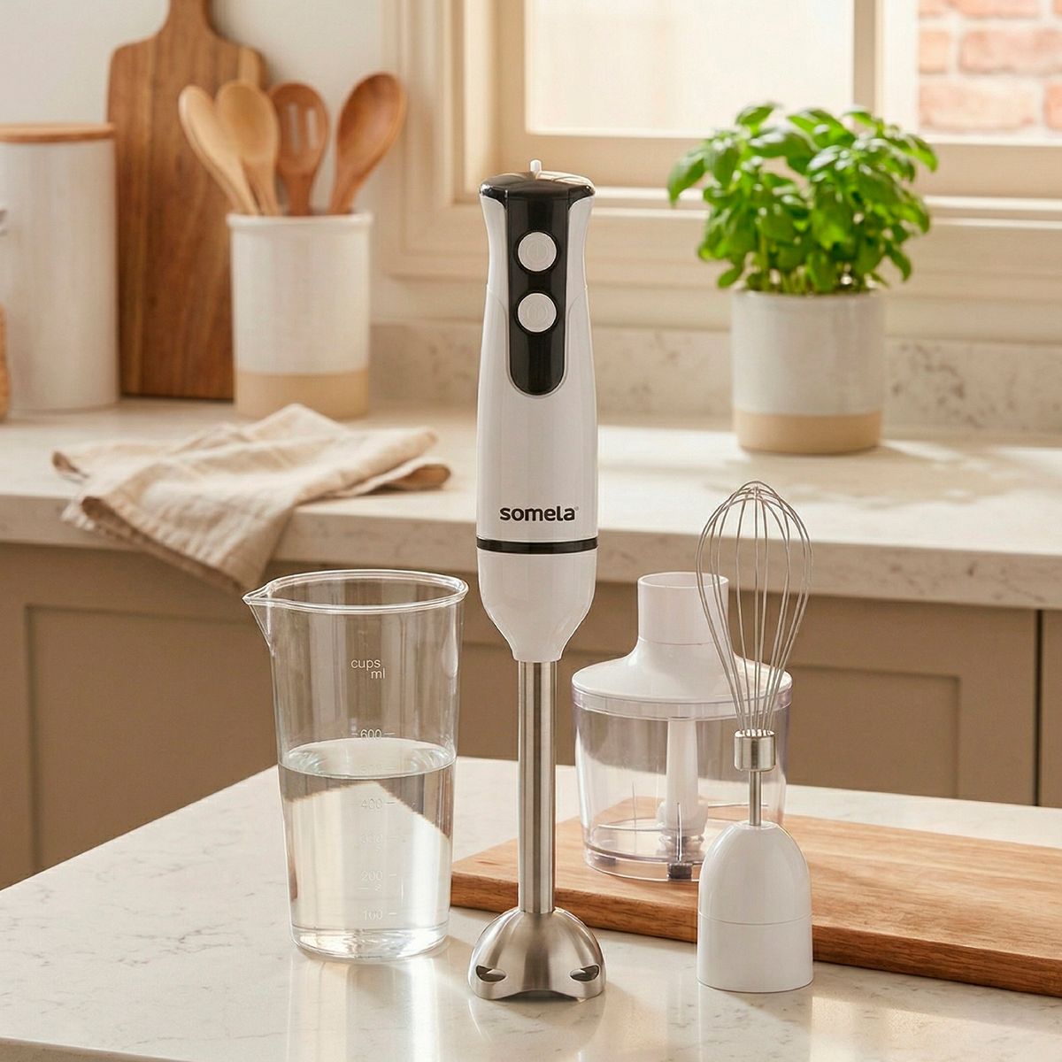 SOMELA - Minipimer Somela HB2500 BerryMix Plus Blanco
