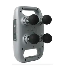 GENERICO - Masajeador Cervical y Corporal Recargable con 4 Cabezales de Percusión Color Gris