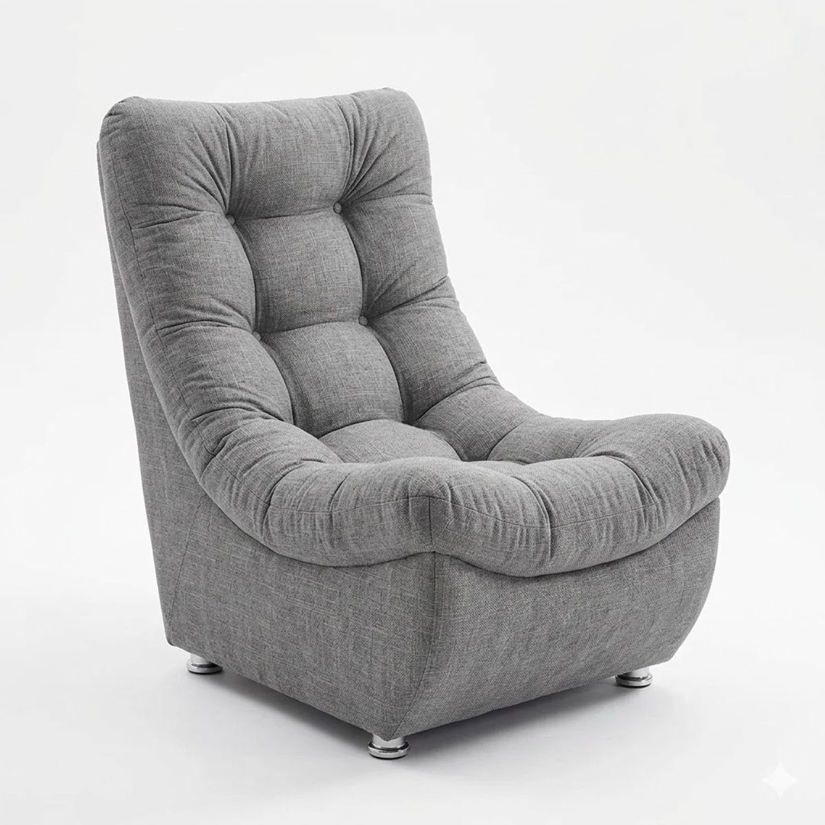 GENERICO - sofa curvo descanso gris felpa