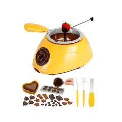 TASBEL - Maquina Fondue Chocolate Electrica 250g Kit 6 Moldes Tenedores Palillos 12 Recetas Regalo