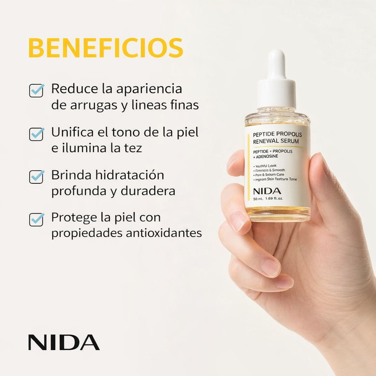 NIDA - Serum antiedad con propóleo y péptidos NIDA Peptide Propolis Renewal Serum