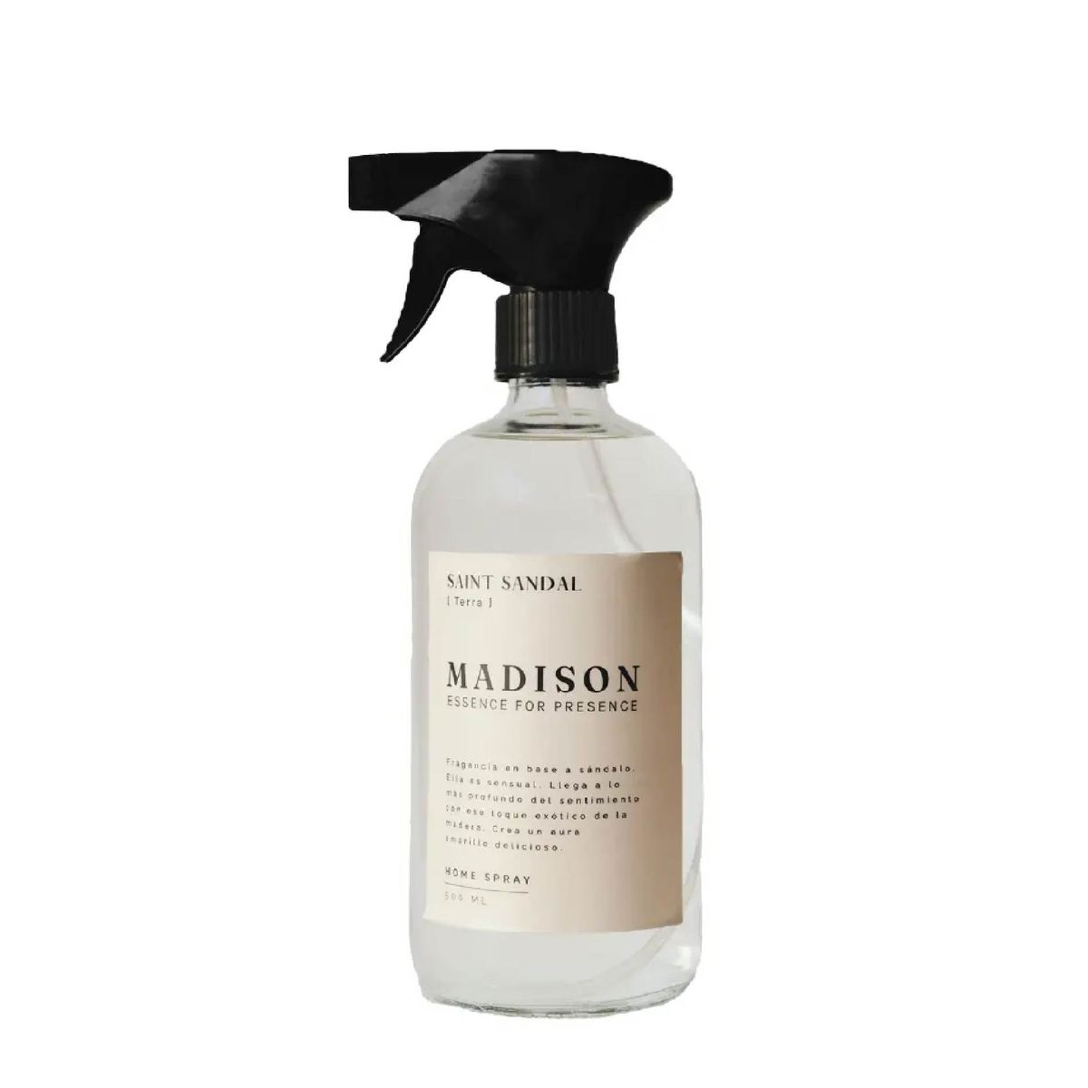 MADISON - Madison Home Spray Ambientador Terra Saint Sandal 500 ml Vidrio Transparente