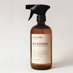 MADISON - Home Spray Ambientador Terra Santal Aura 500 ml Vidrio Ámbar