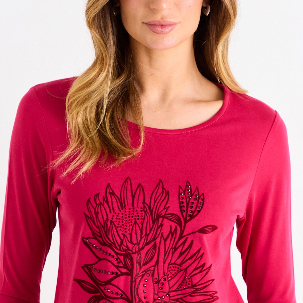 ASH - Polera Focalizada Mujer Fucsia Ash