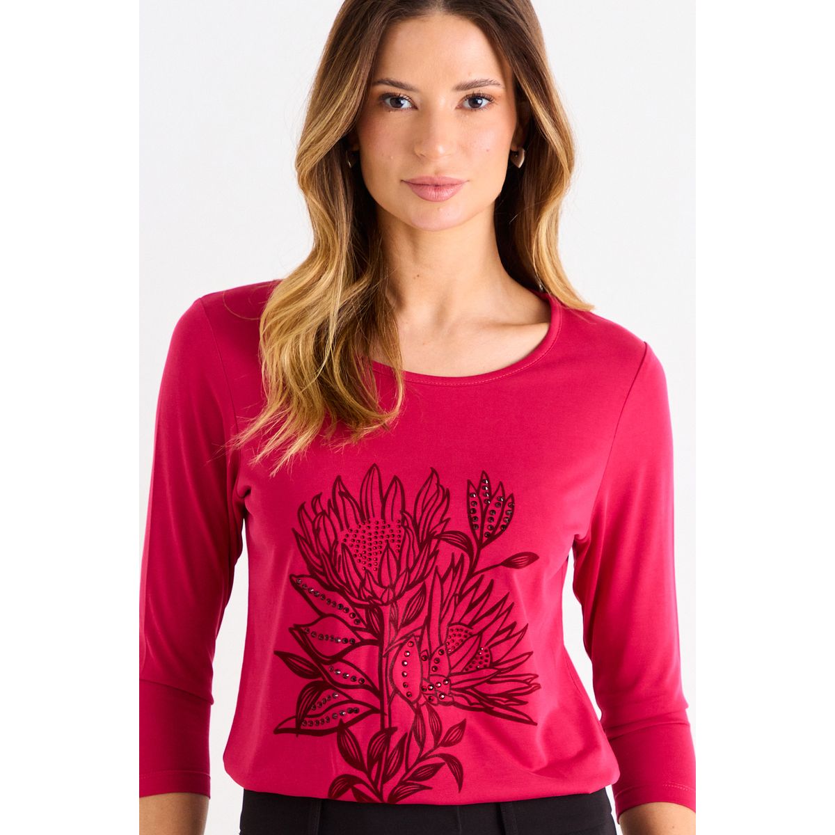ASH - Polera Focalizada Mujer Fucsia Ash