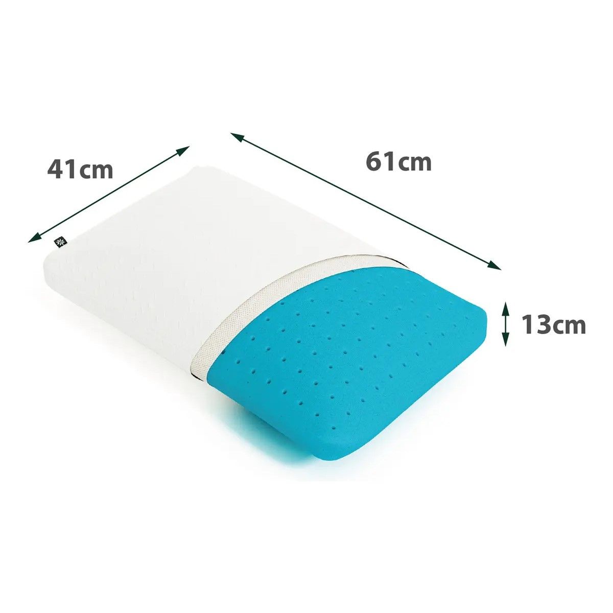 GENERICO - Almohada Air Gel Memory Foam 40x60cm Blanco BELUG