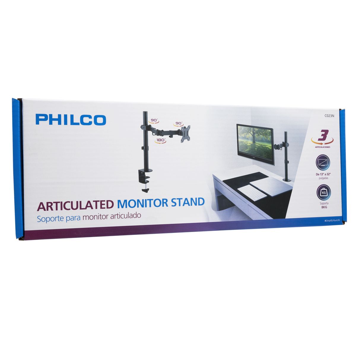 PHILCO - Soporte de monitor simple para mesa 13" a 32"