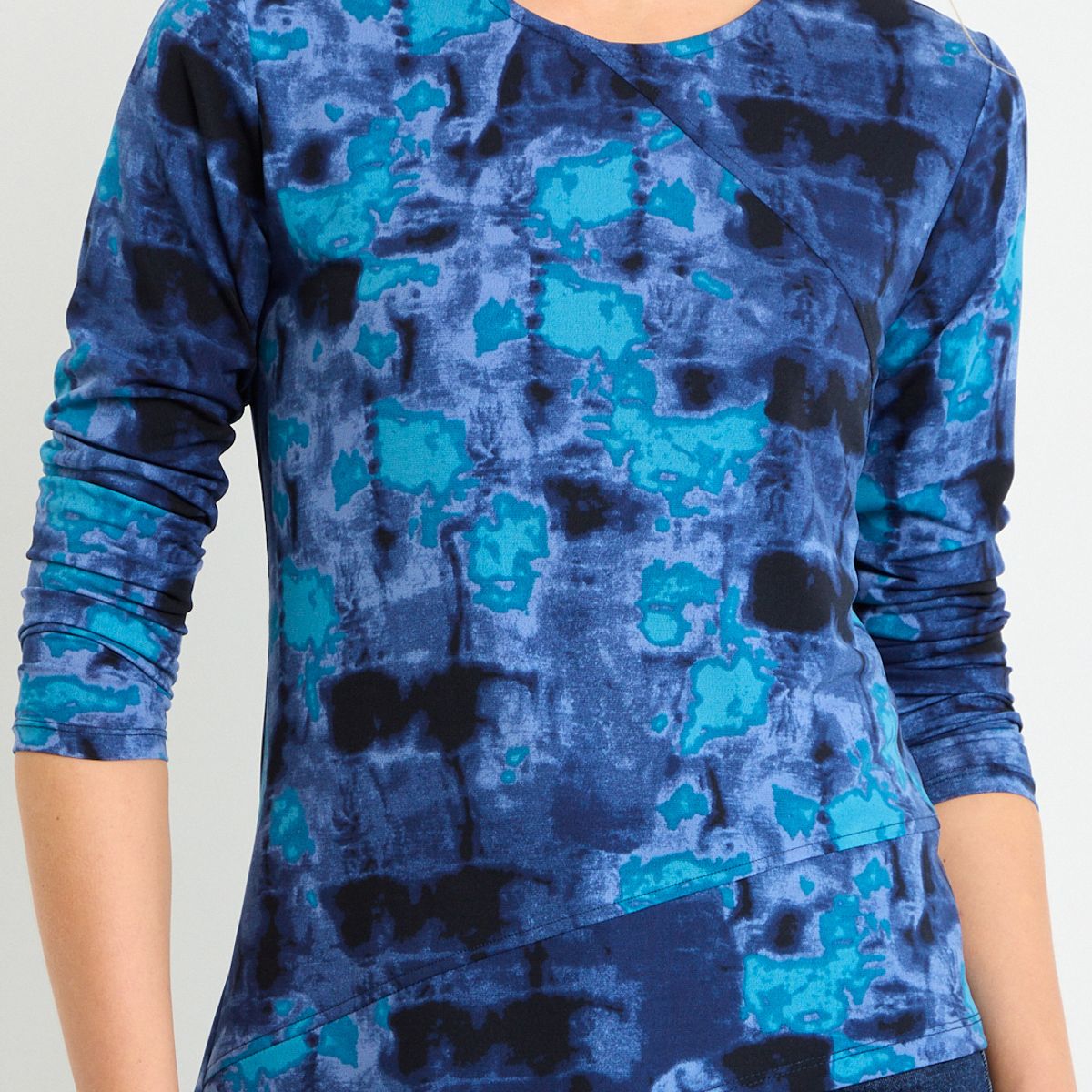 ASH - Polera Manga Larga Mujer Azul Ash