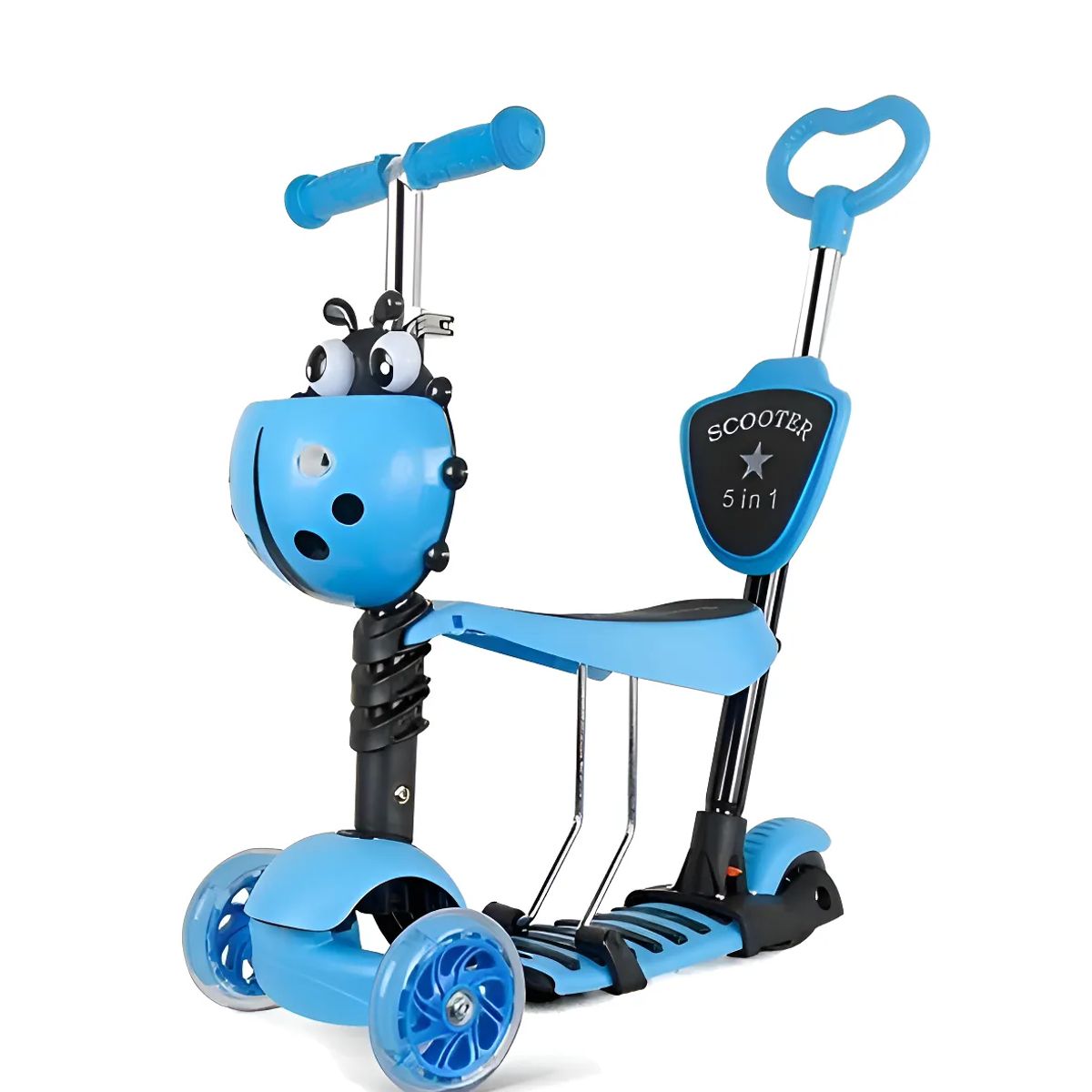 GENERICO - Scooter Monopatin 3 En 1 Ajustable Azul