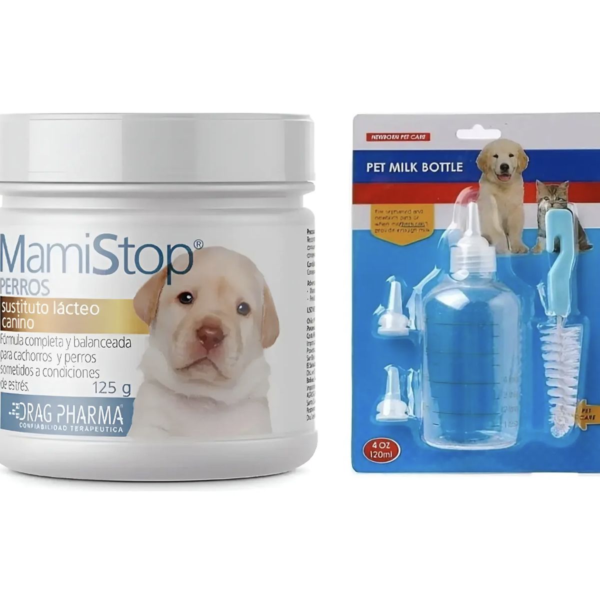 DRAG PHARMA - Mamistop Leche Para Perros 125 G + Mamadera 120ml
